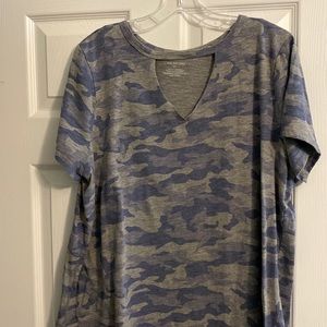 Blue and gray camo T-shirt. Lane Bryant like new